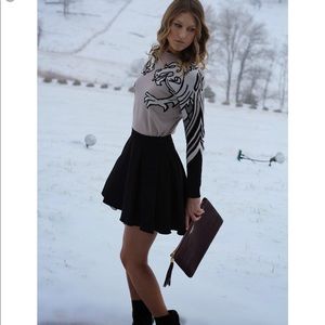 Anthropologie Mcginn Pleated mini skirt leather